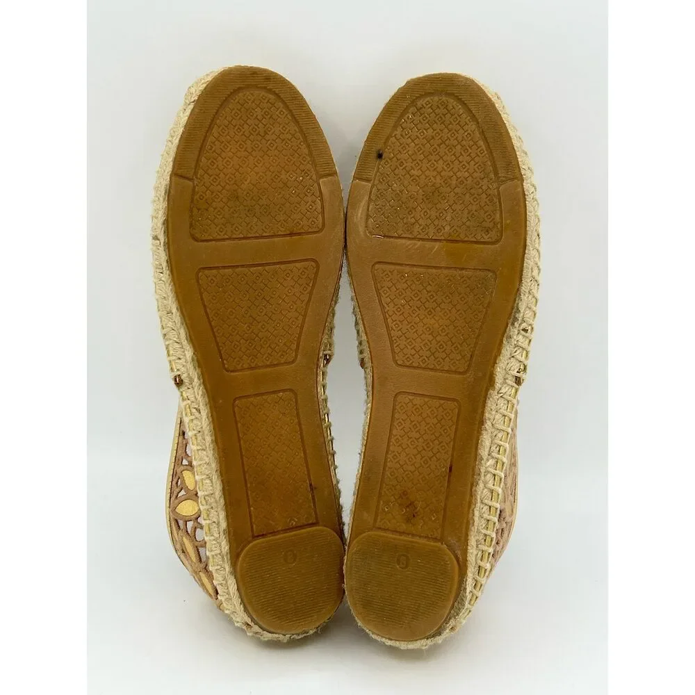 TORY BURCH Size 8 Gold Women Flats